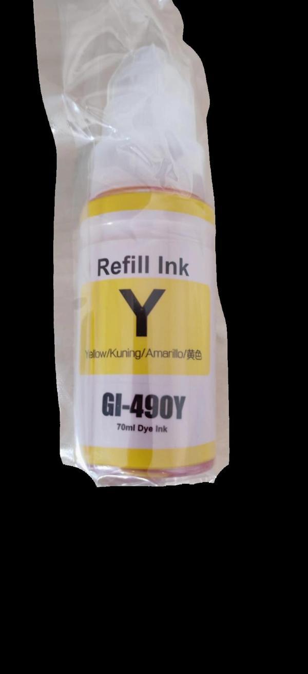 Canon Pixma GI-490 Y  Sarı Muadil Mürekkep - Image 1
