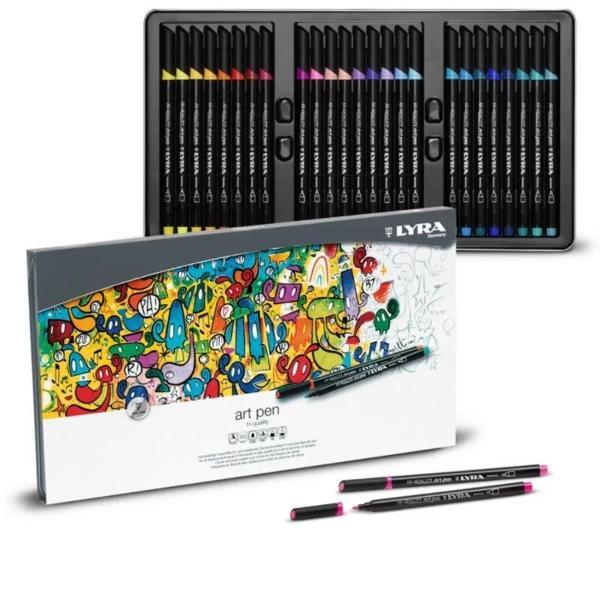 Supertrend Hi-Quality Art Pen Çizim Kalemi Seti 30 Renk Metal Kutu - Image 1