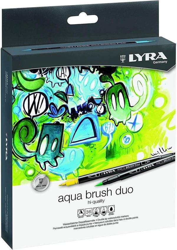 Supertrend Aqua Brush Duo Çift Taraflı Fırça Uçlu Çizim Kalemi Seti 36 Renk - Image 1