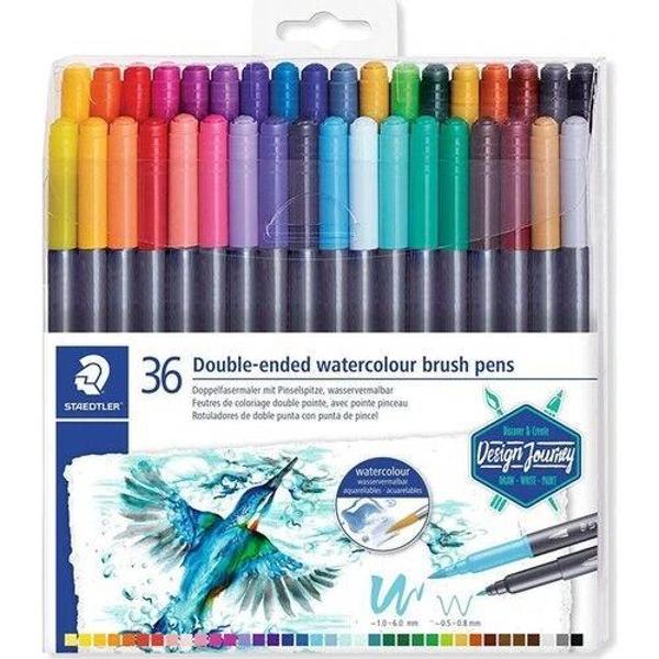 Supertrend Marsgraphic Duo Brush Pen Çift Taraflı Fırça Uçlu Marker Seti 36 Renk - Image 1