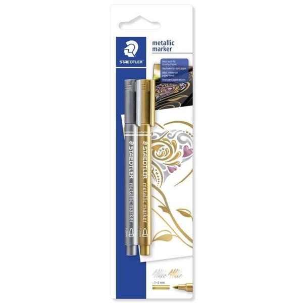 Supertrend Metallic Marker Seti 2 Renk Altın-Gümüş - Image 1