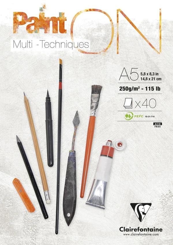 Supertrend Paint'On Multi-Techniques Karışık Teknik Eskiz Çizim Defteri 250 gr. A5 50 yp. - Image 1