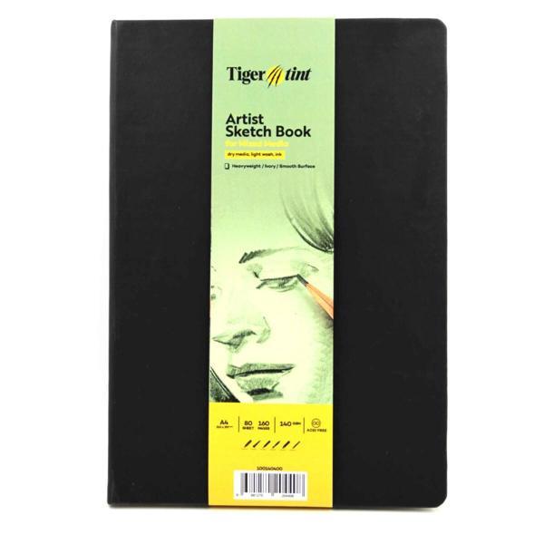 Supertrend Sketchbook Sert Kapak Eskiz Çizim Defteri 140 gr. 21x29 cm. 80 yp. SİYAH - Image 1