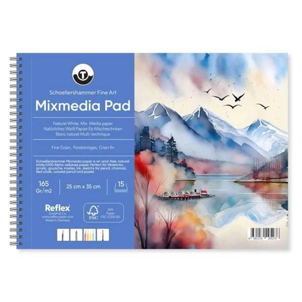 Supertrend Mix Media Pad Çok Amaçlı Eskiz Çizim Defteri 165 gr. 25x35 cm. 15 yaprak - Image 1