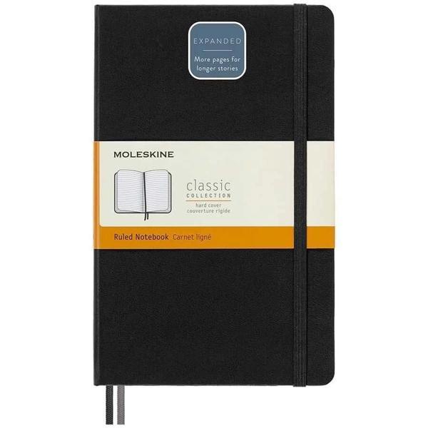 Supertrend LG Sert Kapak Çizgili Defter L Boy 13x21 cm. 400 Sayfa Siyah - Image 1