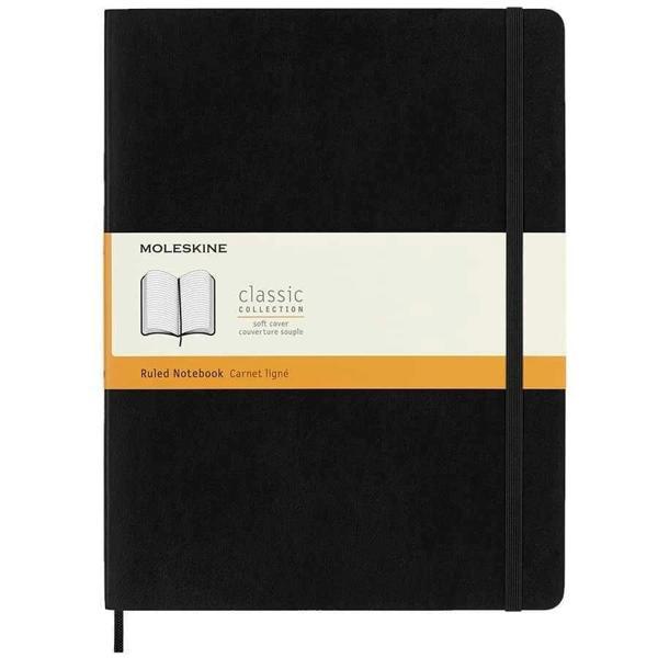 Supertrend Yumuşak Kapak Çizgili Defter XL Boy 19x25 cm. 192 Sayfa Siyah - Image 1