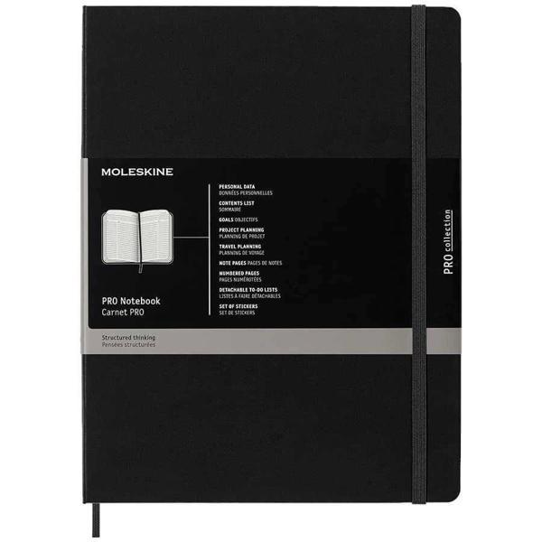 Supertrend Pro Notebook Sert Kapak Defter XL Boy 19x25 cm. 192 Sayfa Siyah - Image 1