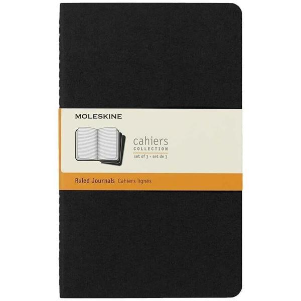 Supertrend Chaier 3'lü Günlük Defter Çizgili L Boy 13x21 cm. 80 Sayfa Siyah - Image 1