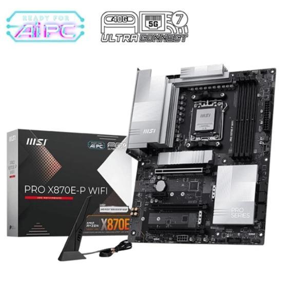 Msi Pro X870E-P WIFI DDR5 AMD X870E AM5 Soket DDR5 8200+(OC)MHz ATX Oyuncu (Gaming) Anakart - Image 1