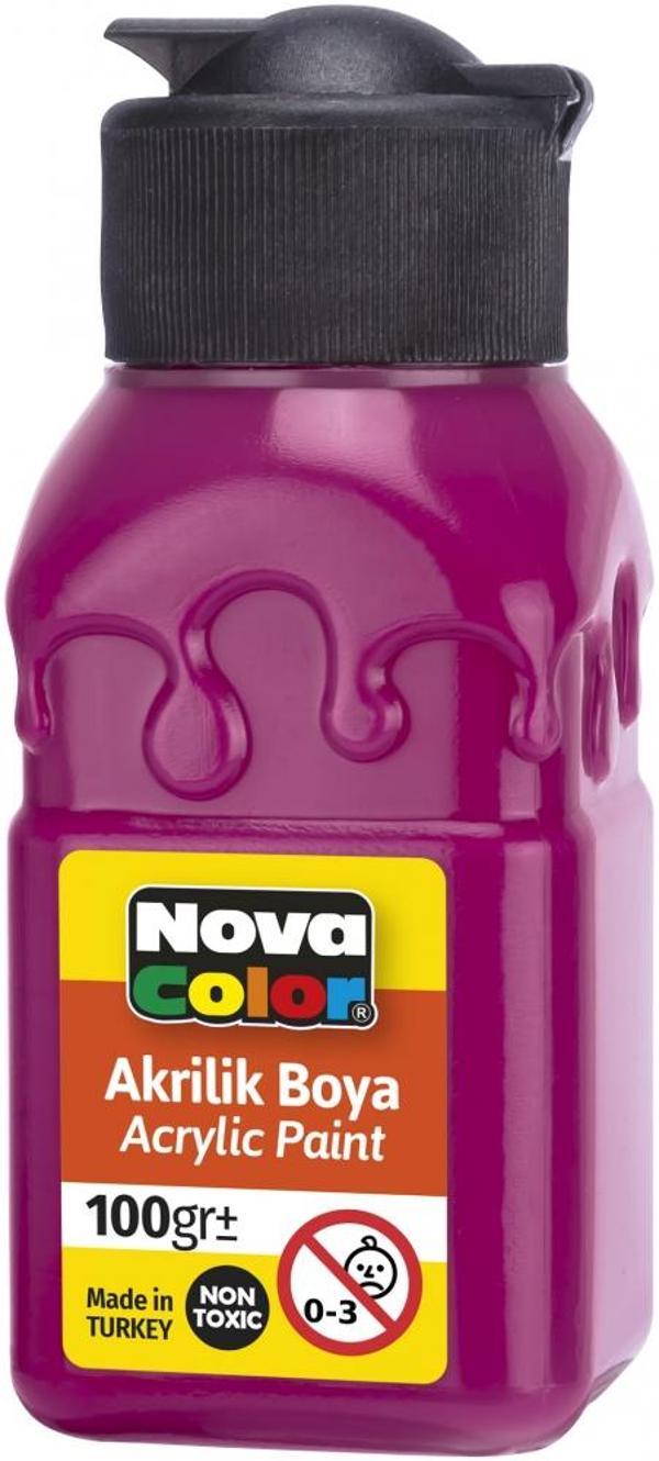 Nova Color Akrilik Boya Şişe 100 Cc Magenta Kırmızı Nc-2024 - Image 1