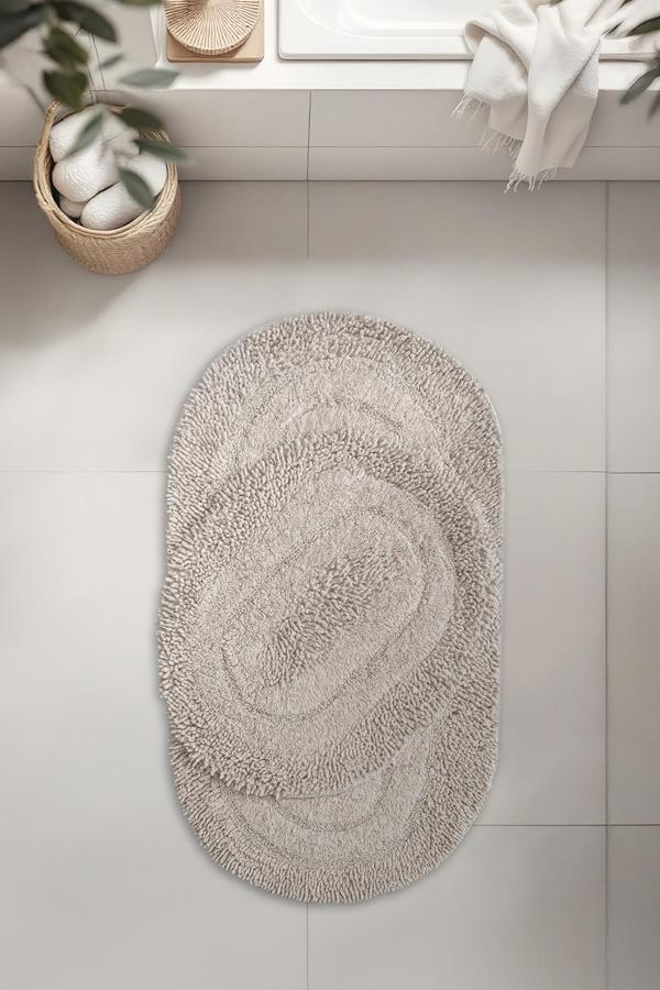 Banyo Oval 2li Paspas Takımı Bej 60x100 - Image 1