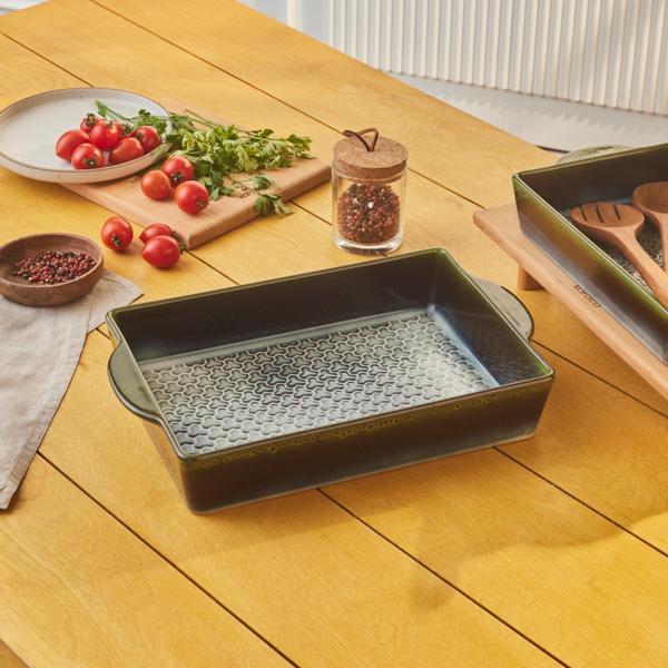 Karaca Culina Reaktif Fırın Kabı Yeşil 38 cm - Image 1