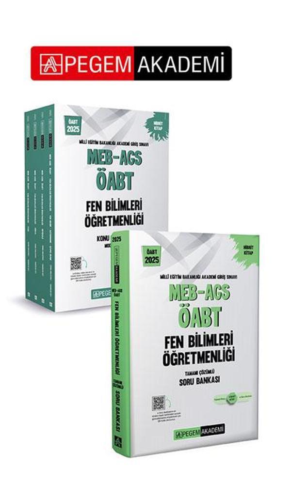PEGEM AKADEMİ 2025 MEB-AGS-ÖABT Fen ve Teknolojii Öğretmenliği Konu Anlatımlı Modüler Set (4 Kitap)  - Pegem Akademi Yayıncılık - Image 1