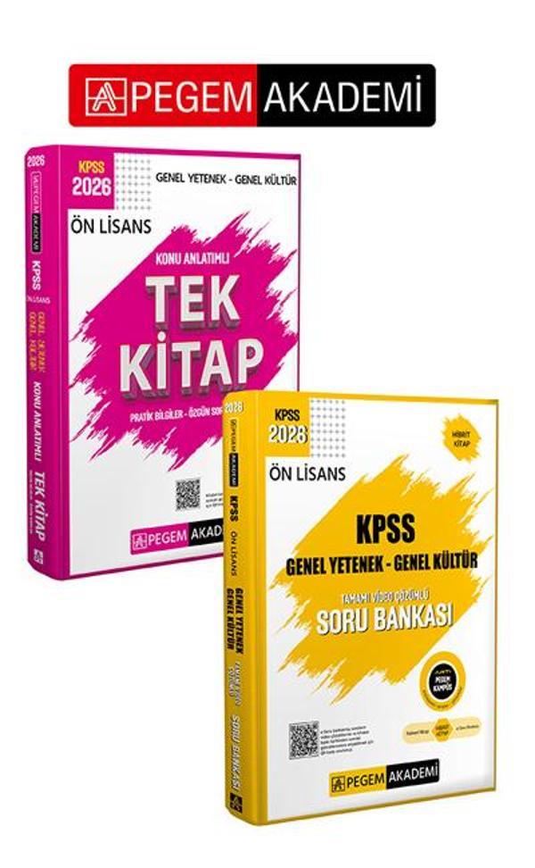 PEGEM AKADEMİ 2026 KPSS Genel Yetenek Genel Kültür Ön Lisans Konu Anlatımlı Tek Kitap + 2026 KPSS Ön - Pegem Akademi Yayıncılık - Image 1