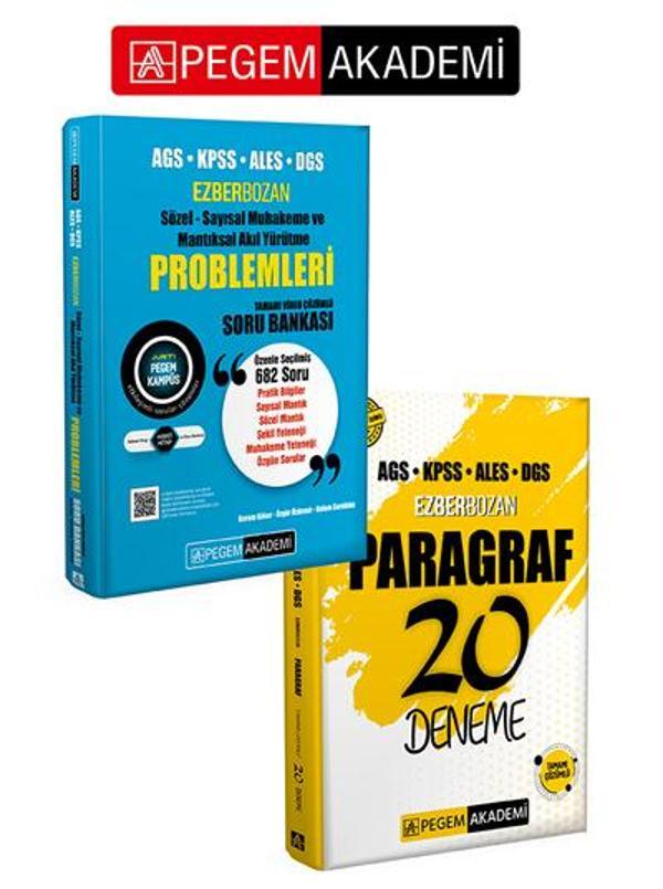 PEGEM AKADEMİ AGS KPSS ALES DGS Ezberbozan Paragraf 20 Deneme + AGS KPSS ALES DGS Ezberbozan Sözel S - Pegem Akademi Yayıncılık - Image 1
