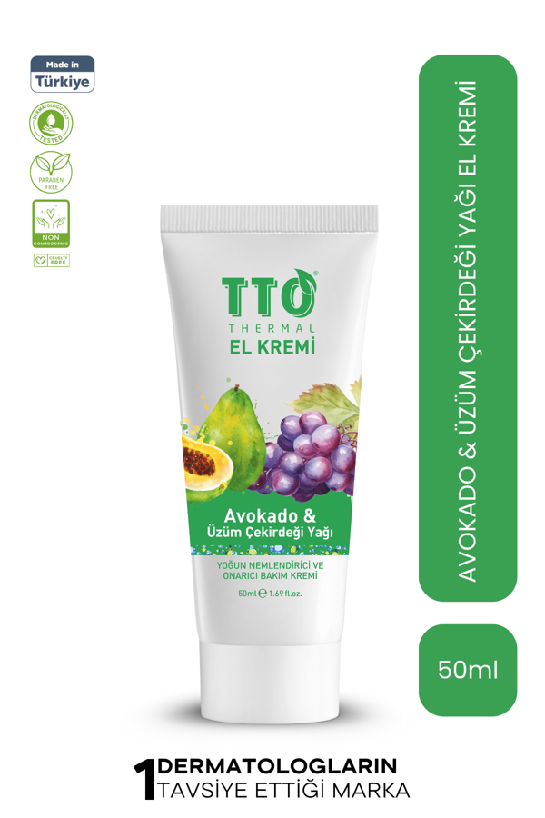 TTO Thermal El Kremi – Avokado & Üzüm Çekirdeği Yağı (50 ml) - Image 1