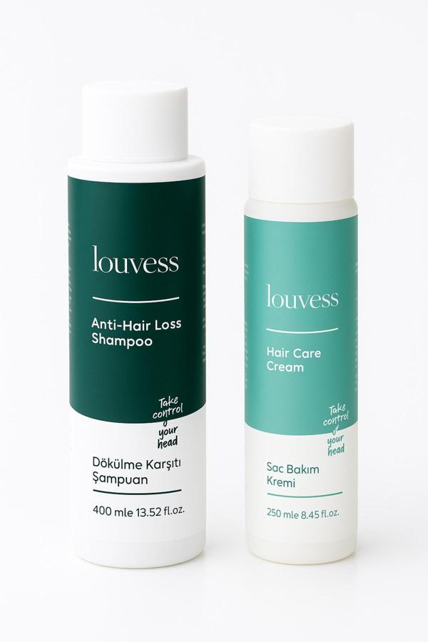Louvess Dökülme Karşıtı Şampuan & Saç Bakım Kremi Seti - Image 1