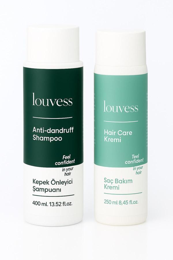 Louvess Kepek Önleyici Şampuan & Saç Bakım Kremi İkili Set - Image 1