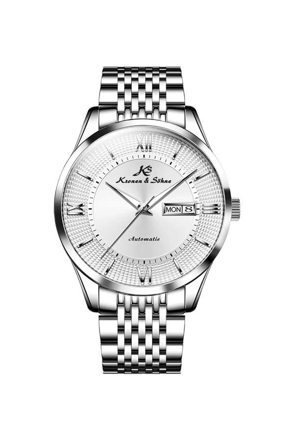 Kronen&Söhne Ks9003 Tungsten Mekanik Otomatik Gümüş Erkek Kol Saati - Image 1