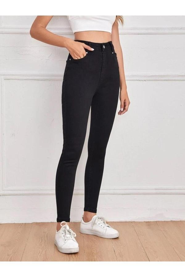 Kleshus Ganikus Jns Skinny Dar Siyah Pantolon Jeans Likralı Esnek - Image 1