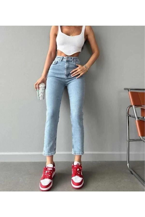Kleshus Ganikus KADIN Mavi BOYFRİEND KOT PANTOLON - Image 1