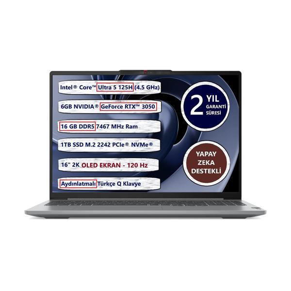 Lenovo Ideapad Pro 5 83D40082TR 16IMH9 Intel® Core™ Ultra 5 125H 16GB 1tb SSD 6gb RTX3050 120Hz 16" Freedos - Image 1