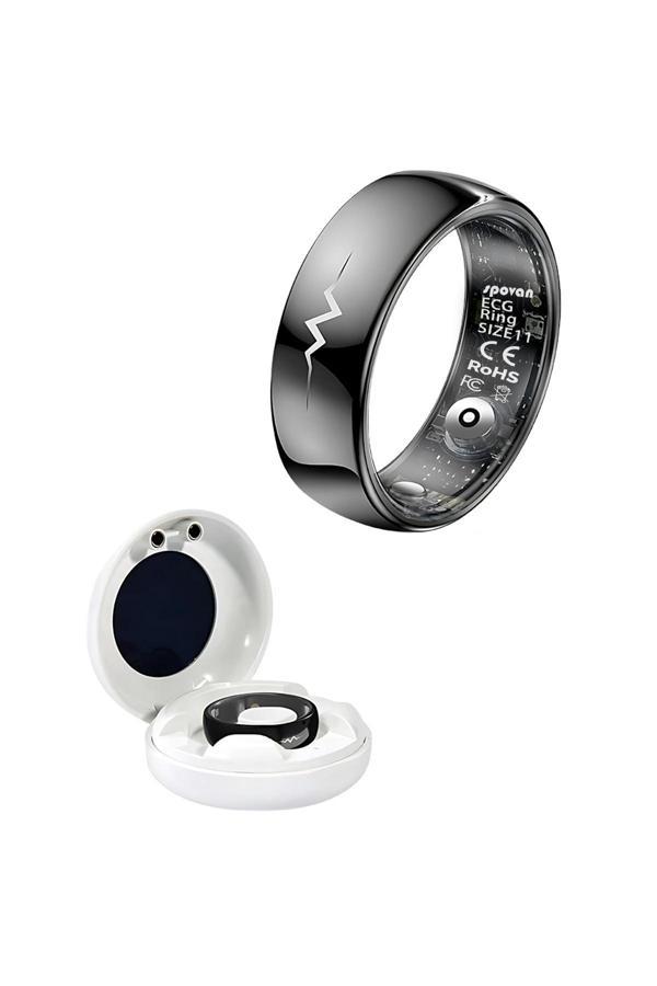 Spovan Ring Nabız Tansiyon SP02 EKG Yapay Zeka AI Akıllı Yüzük - Image 1
