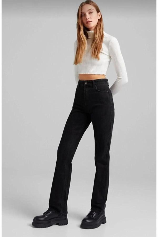 Kleshus Ganikus Evia Yüksek Bel Geniş Paça Wide Foot Jean Pantolon - Image 1