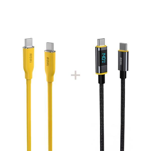 Aohi Magline- Silky 140W Süper Hızlı Şarj/Data Kablosu Seti - Image 1