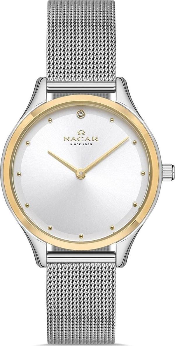 Nacar NC17-3920551-CSM Çelik Hasır Band Kadın Kol Saati - Image 1
