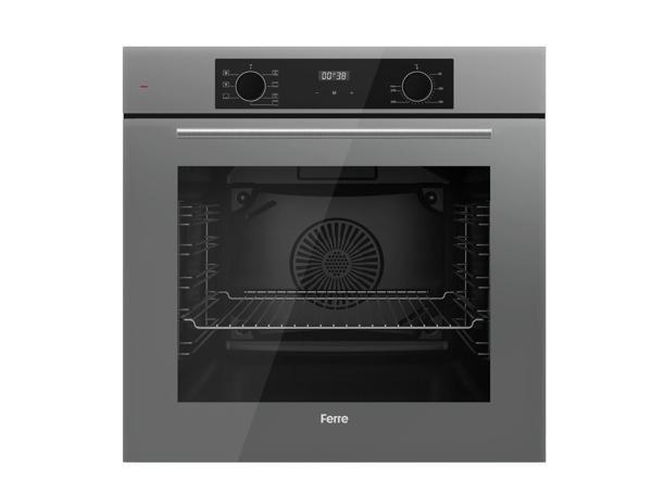 FERRE QBL63CPR FLOWART SERİSİ GRİ ANKASTRE FIRIN (0+7 KONUM) - Image 1