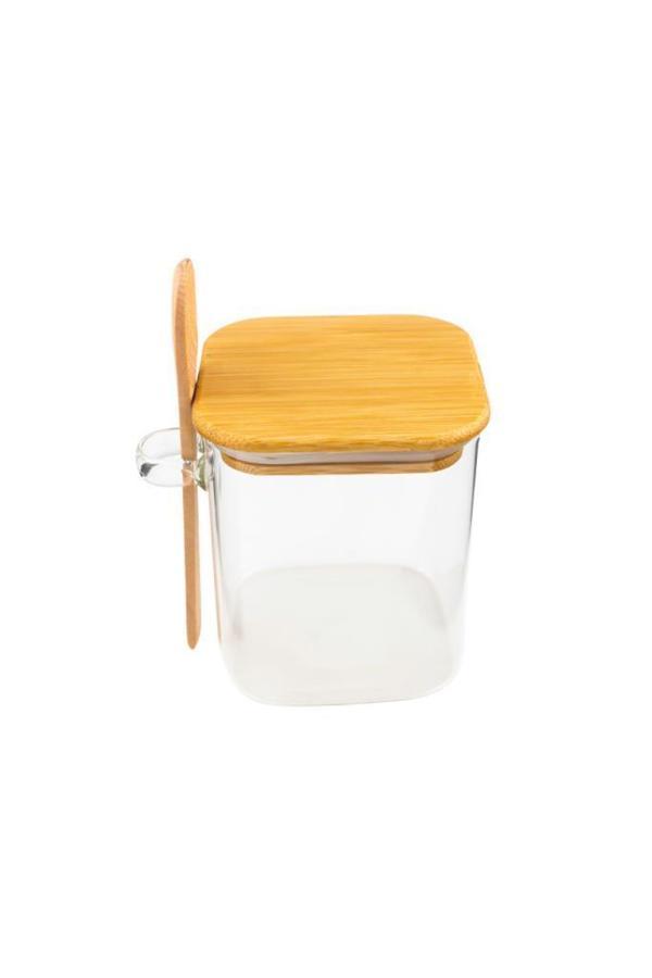 Bambum Spicy - Kaşıklı Cam Saklama Kabı 9cm - Image 1