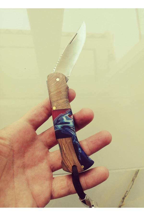 Efsoon Organics Epoksi Çakı Outdoor Bıçak Cep Çakısı Hediyelik Kamp Bıçağı Katlanabilir 20 Cm - Image 1