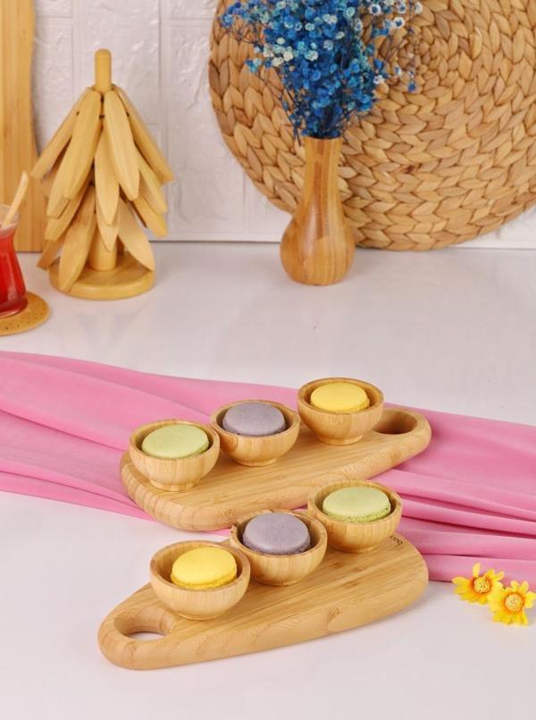 Bambum 8 Parça Bambu Sosluk Çerezlik – Kahvaltı ve Sunum Seti - Image 1