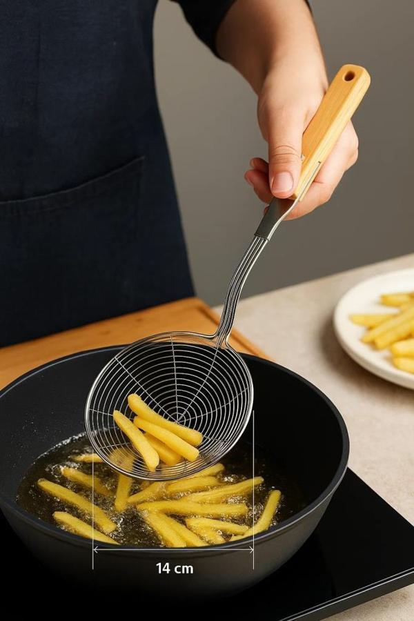 Bambum Ladle - Bambu Saplı Tel Kevgir 14cm - Image 1