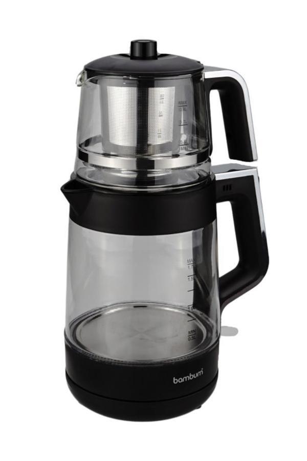 Bambum Zelda - Cam Hazneli Çay Makinesi Siyah - Image 1