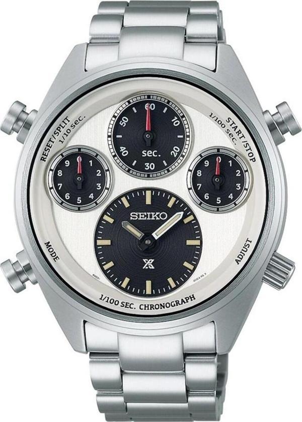 Seiko SFJ009P1 Solar Çelik Gri Safir Cam 10 ATM 42 mm Erkek Kol Saati - Image 1
