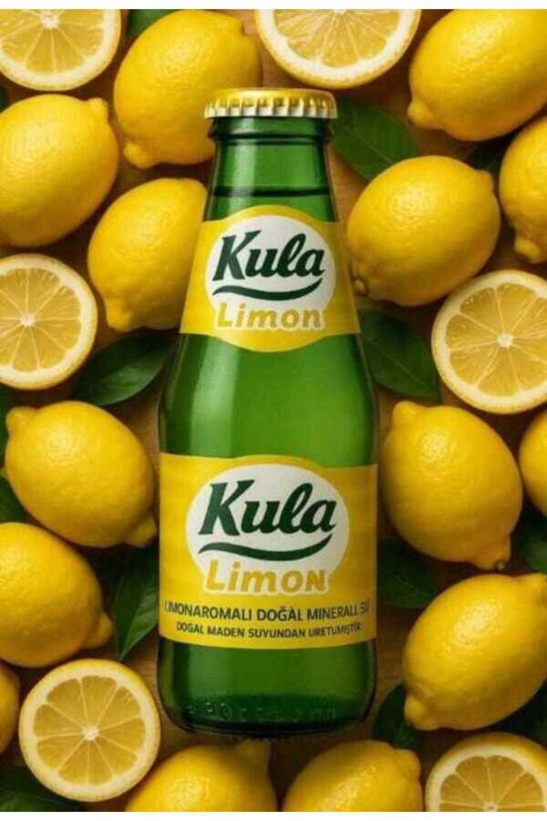 Kula Limon Aromalı Gazlı Maden Suyu 24'Lü Cam Şişe | 200 Ml | Doğal Mineralli Su - Image 1