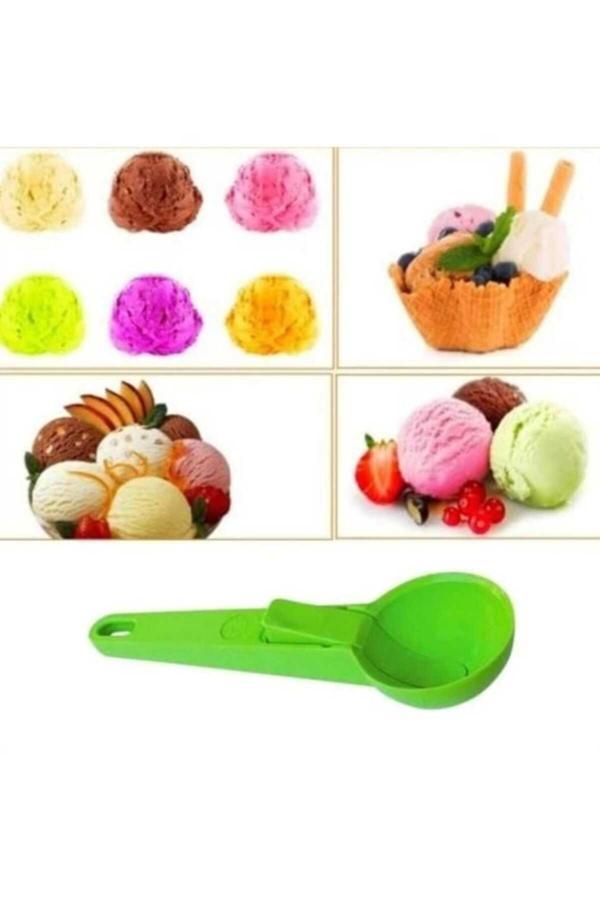 Kizilelmada Turuncu Renk Plastik Dondurma Kaşığı – Dondurma Keyfinize Renk Katın - Image 1