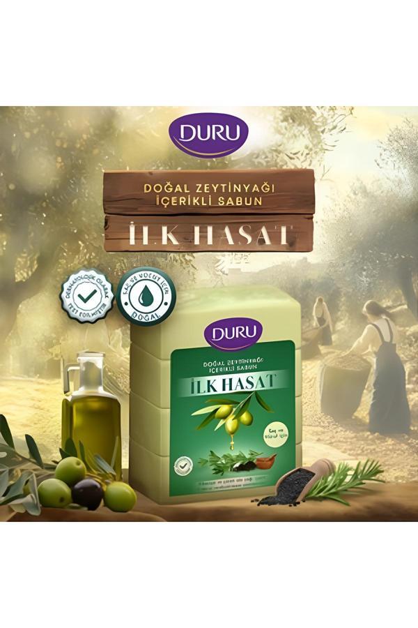 Duru Duru Doğal Zeytinyağı Özlü Katı Sabun – Saç Ve Vücut İçin Uygun & Bitkisel Formül - Image 1