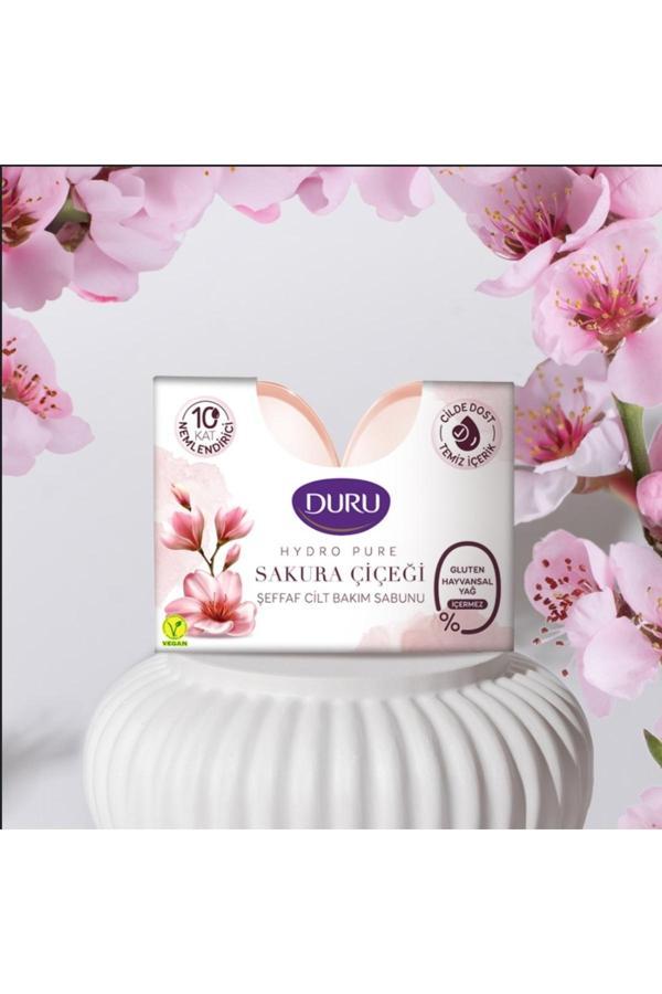 Duru Duru Hydro Pure Sakura Çiçeği Özlü Şeffaf Cilt Bakım Sabunu – Nemlendirici & Aydınlatıcı Etki - Image 1