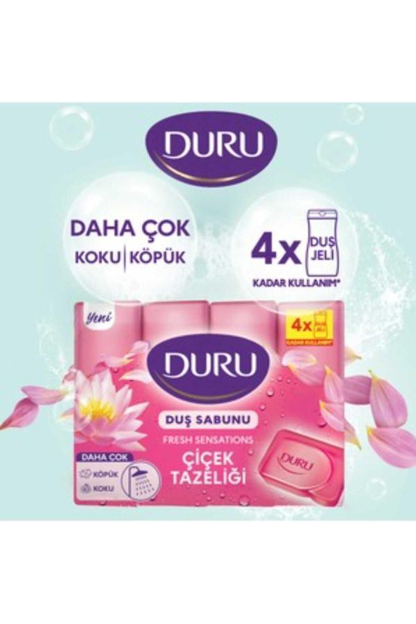 Duru Duru Fresh Sensection Çiçek Tazeliği 4’Lü Katı Duş Sabunu – Ferahlatıcı Bitkisel Formül - Image 1