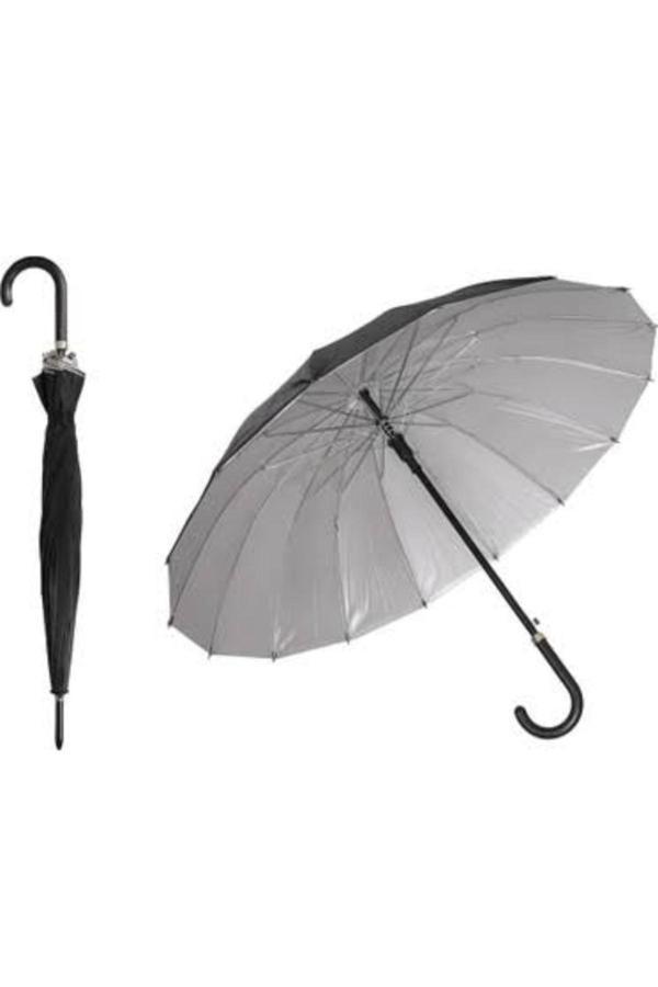 Kizilelmada 16 Telli Rüzgara Dayanıklı Su Geçirmez Baston Şemsiye 80 Cm – Dayanıklı Polyester Kumaş - Image 1