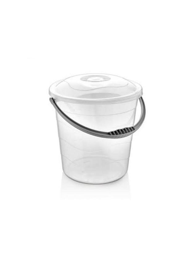 Kizilelmada Pratik Kullanımlı 10 Litre Şeffaf Kapaklı Çok Amaçlı Kova - Image 1
