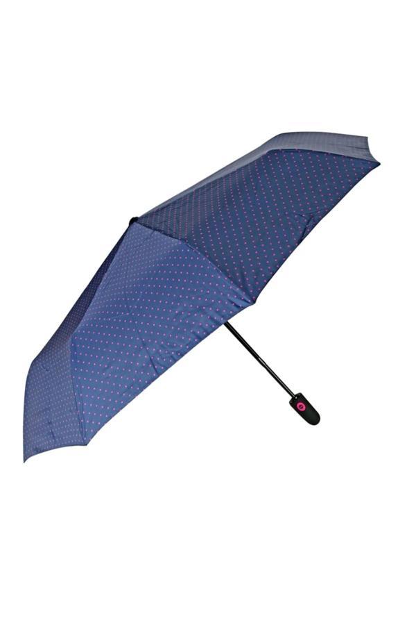 Kizilelmada Puantiyeli Mini Şemsiye – 52 Cm Açılır, 17 Cm Katlanır, Çanta Boy - Image 1