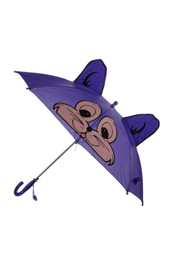 Kizilelmada Eğlenceli Kulaklı Ve Düdüklü 8 Telli Çocuk Şemsiyesi – 59 Cm - Image 1