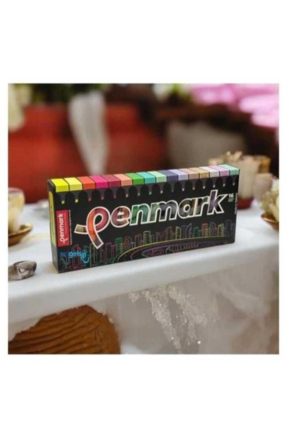 Penmark Penmark 16 Renk Fosforlu Kalem Seti – Belirgin, Canlı Ve Kalıcı İşaretleme - Image 1