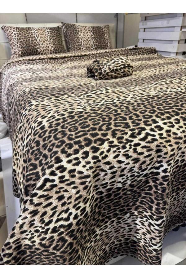 Kizilelmada Leopar Desenli Battal Boy Pike – 220X240 Cm | Cesur Tarz, Hafif Konfor - Image 1
