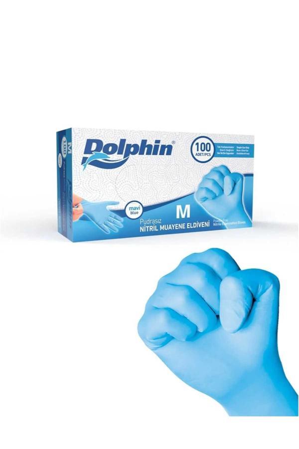 Kizilelmada Dolphin Pudrasız Nitril Eldiven 100’Lü – Medikal Ve Gıda Uyumlu - Image 1
