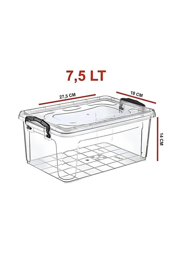 Kizilelmada 7.5 Litre Kapaklı Dikdörtgen Saklama Kutusu – Mutfak Ve Ev Düzeni - Image 1